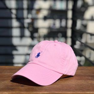 Pink polo hat